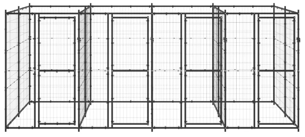 vidaXL Κλουβί Σκύλου Εξωτερικού Χώρου 9,68 μ² από Ατσάλι