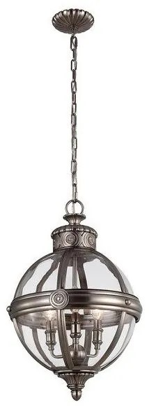 Κρεμαστό Φωτιστικό Οροφής 3xE14 Φ37cm Adams Elstead Lighting-FE-ADAMS-3P-ANL-Νίκελ Ματ FE-ADAMS-3P-ANL