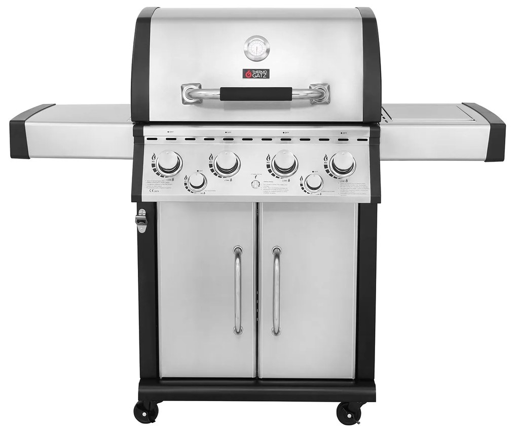 Thermogatz 03.313.331 Ψησταριά Υγραερίου GS Grill Superior με Μαντεμένια Σχάρα, 5 Εστίες και Πλαϊνό Μάτι
