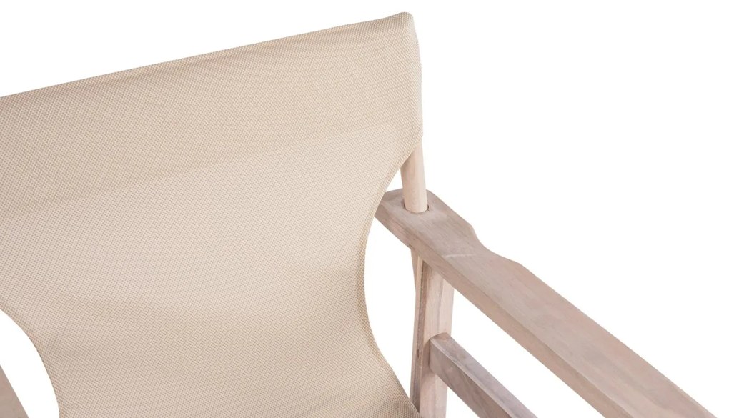 Καρέκλα Σκηνοθέτη ΛΗΜΝΟΣ C10453.60 Chalk Finish Λευκή Εμποτισμού με PVC Εκρού 57x54x88.5 εκ.