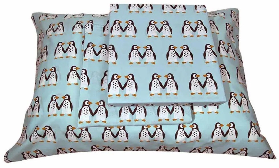 ΣΕΤ ΠΑΙΔΙΚΑ ΣΕΝΤΟΝΙΑ ΜΟΝΑ PENGUINS ΑΠΟ 100% ΒΑΜΒΑΚΙ 175X260ΕΚ.