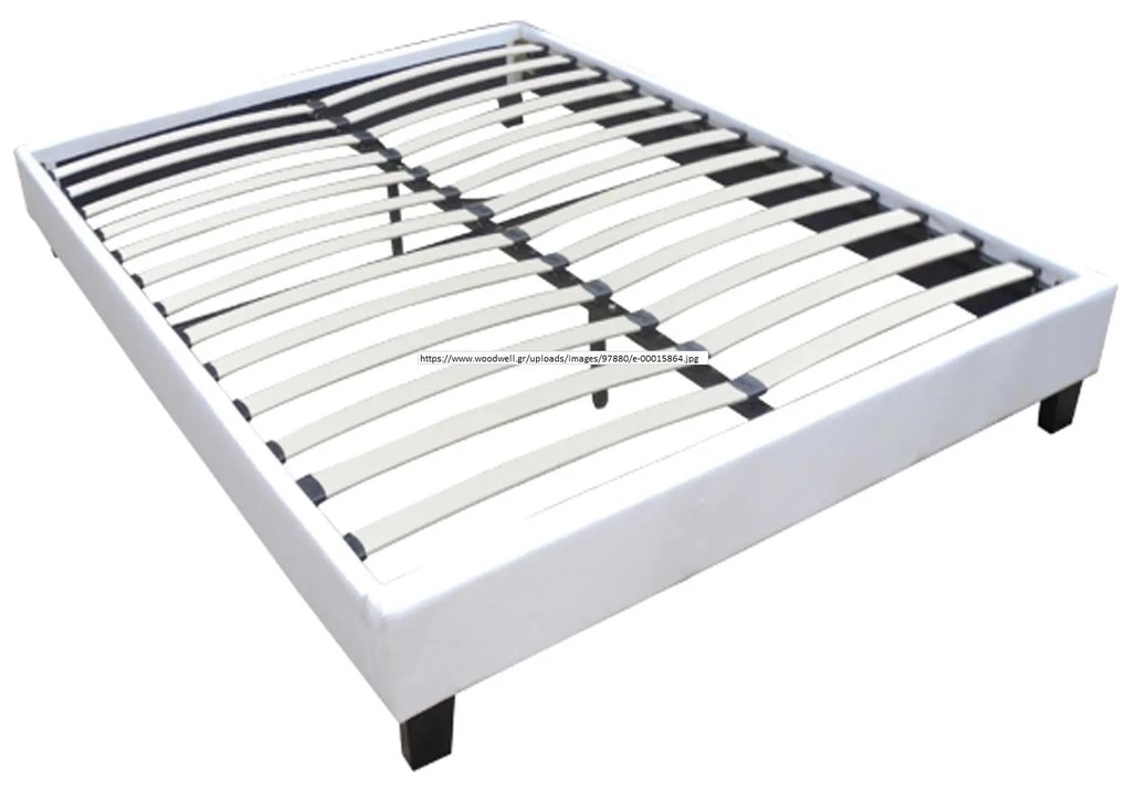 Υπόστρωμα-Κρεβάτι Wilton Ε2015,4L Pu K/D Aσπρο 150x200cm Διπλό Wood, Fabric
