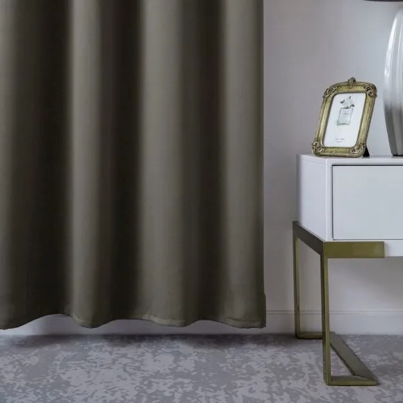 Beauty Home Κουρτίνα Blackout σκίασης με 8 κρίκους Ideal Art 8400 140x270 Καφέ