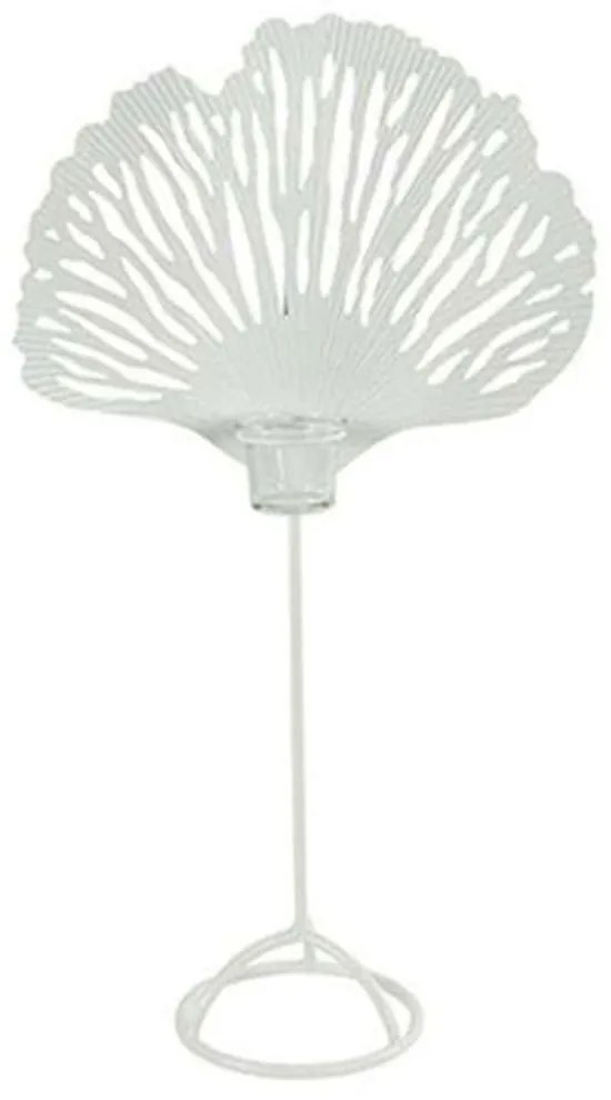 Κηροπήγιο Μεταλλικό Κοράλι 013.787036 56cm White Metal