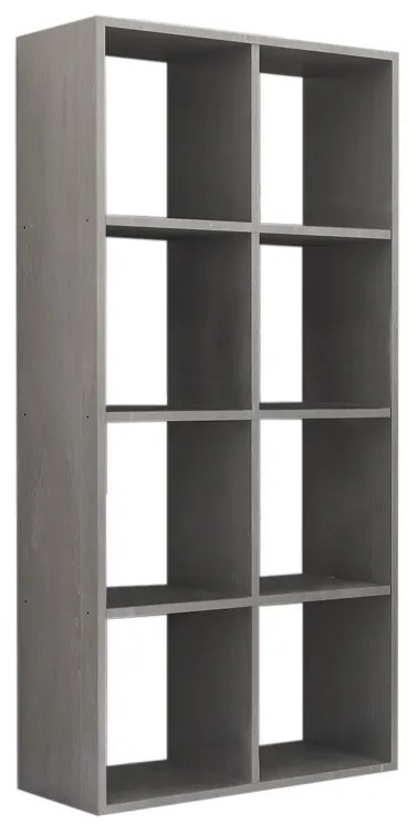 Βιβλιοθήκη Anser Megapap χρώμα γκρι σκυροδέματος 69,8x29x142εκ.