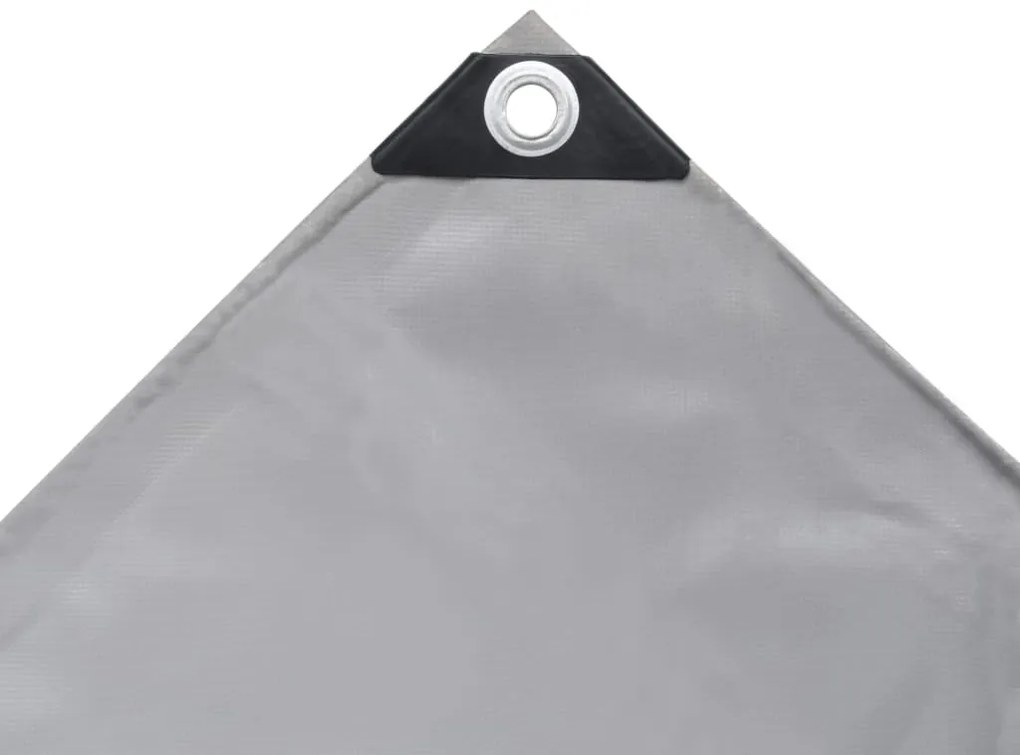 vidaXL Μουσαμάς 650 γρ./μ.² Γκρι 3 x 3 μ.