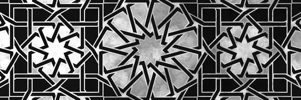 Εικόνα ανατολίτικο μωσαϊκό σε ασπρόμαυρο - 120x40