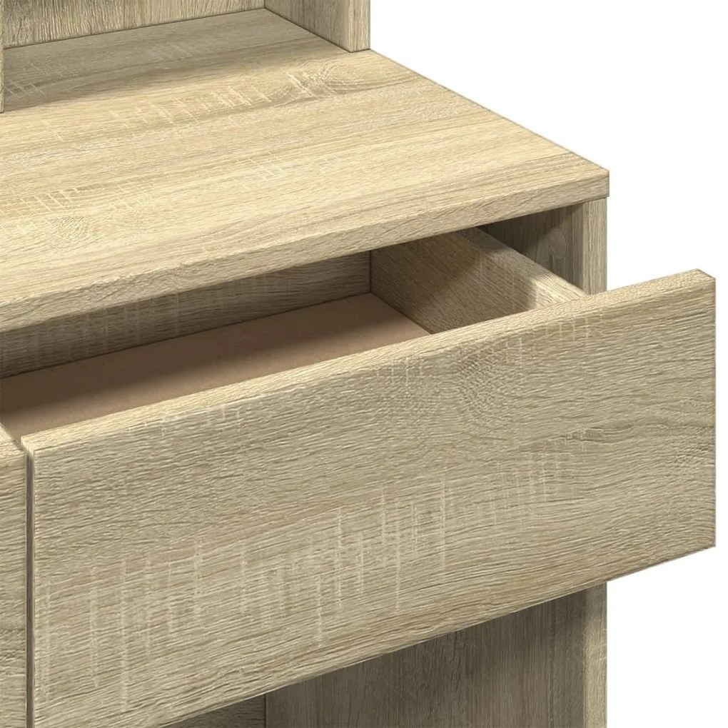 Μπουντουάρ με Καθρέφτη Sonoma Δρυς 80x41x144,5 εκ. - Καφέ