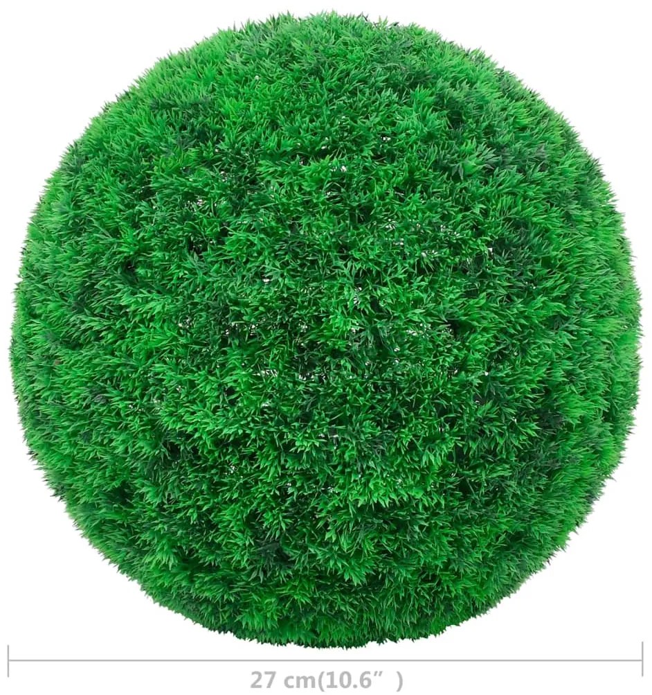 vidaXL Πυξάρι Τεχνητό Σχήμα Μπάλας 2 τεμ. 27 εκ.