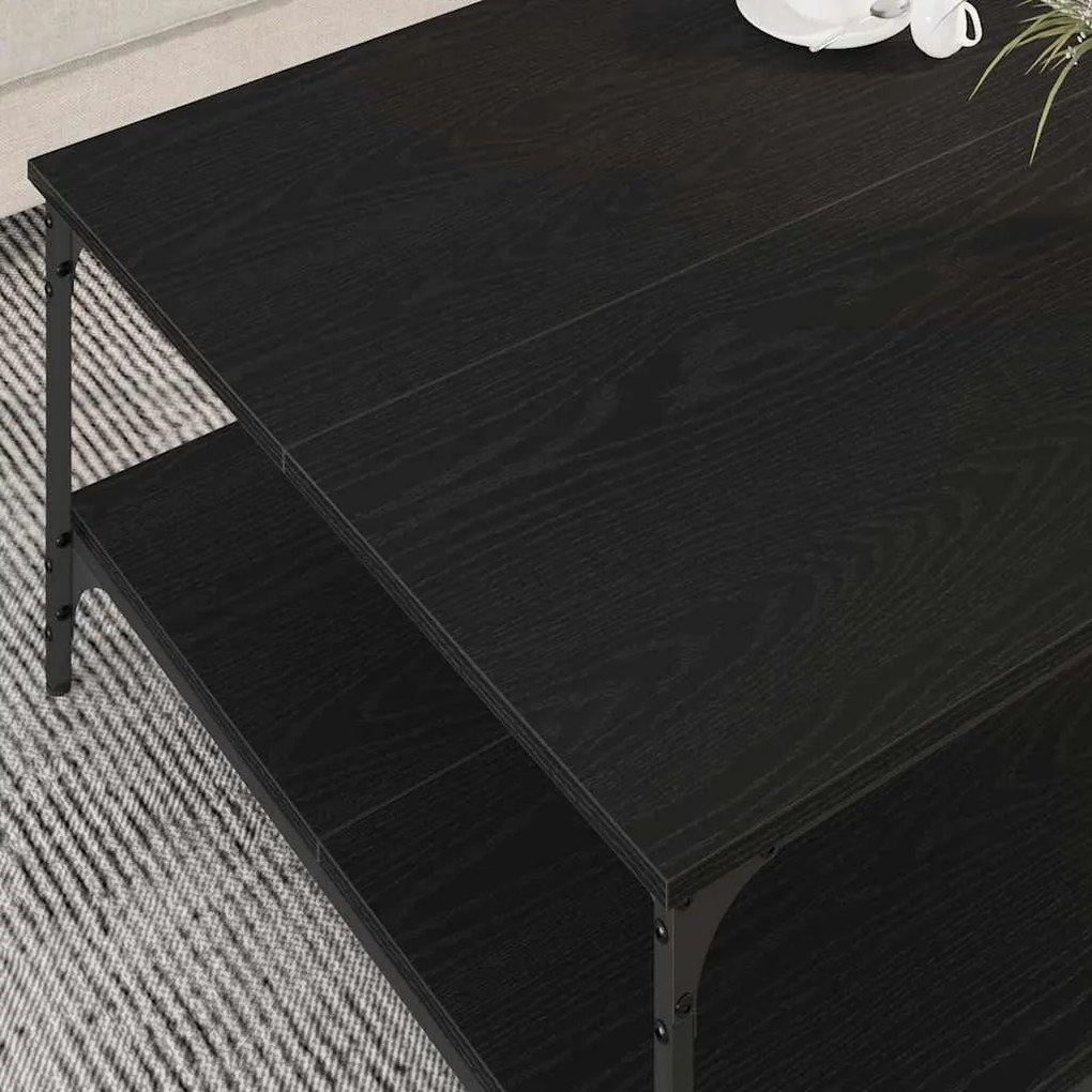 vidaXL Τραπεζάκι σαλονιού Μαύρη δρυς 80 x 80 x 40 cm