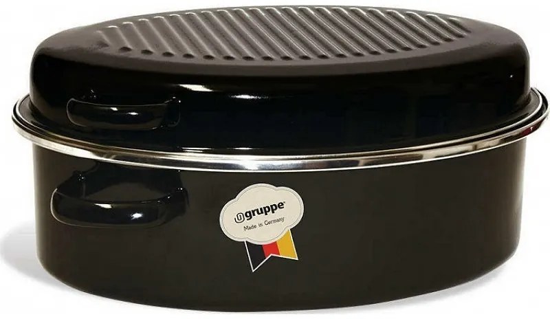 Gruppe Γάστρα Γερμανίας Οβάλ Εμαγιέ 42cm Antic Μαύρη 5206684004159