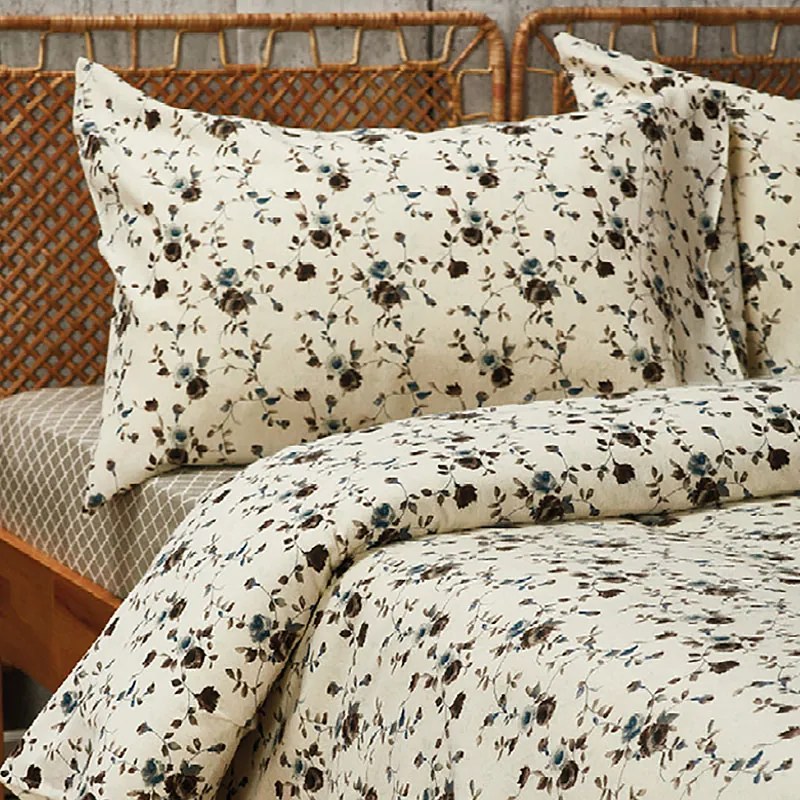 Φανελένια Σεντόνια Ημίδιπλα (Σετ) Whitegg Φαν59 Καφέ,Εκρού