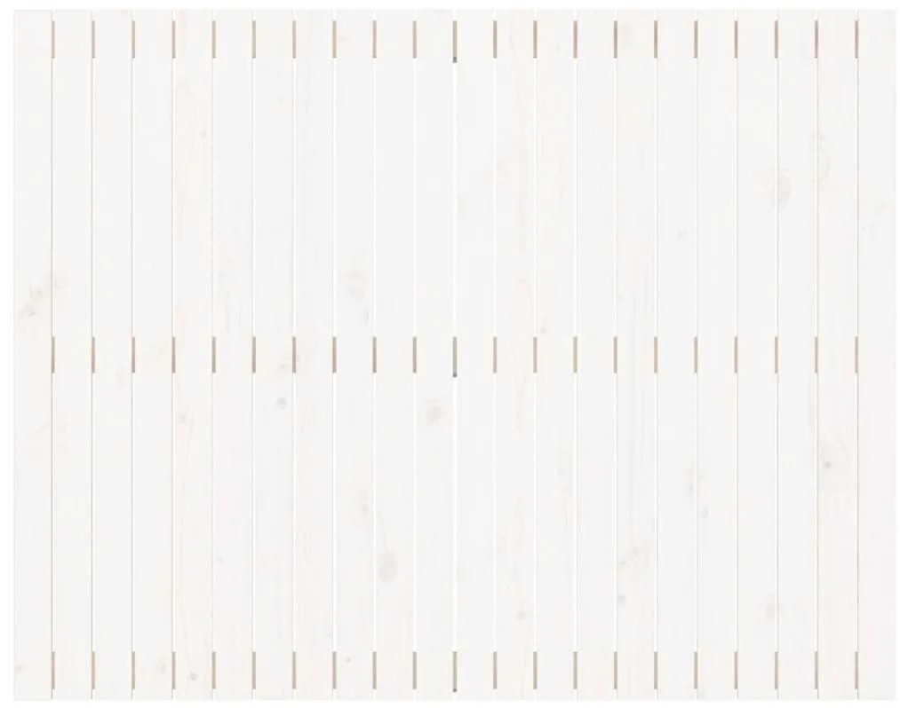 vidaXL Κεφαλάρι Τοίχου Λευκό 140x3x110 εκ. από Μασίφ Ξύλο Πεύκου