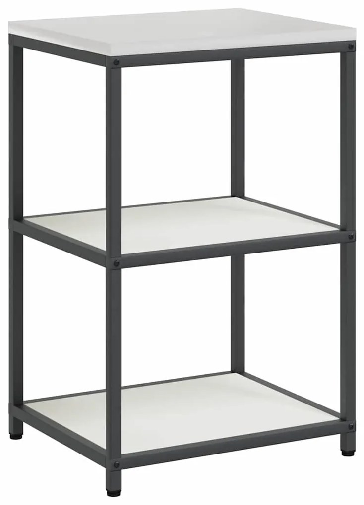 vidaXL Σετ Αποθήκευσης Κουζίνας 3 pcs Λευκό Ψυχρής έλασης χάλυβας