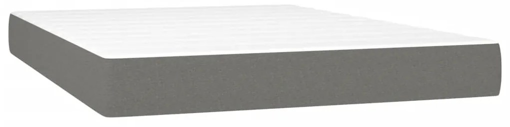 ΚΡΕΒΑΤΙ BOXSPRING ΜΕ ΣΤΡΩΜΑ ΣΚΟΥΡΟ ΓΚΡΙ 140X190 ΕΚ. ΥΦΑΣΜΑΤΙΝΟ 3128438