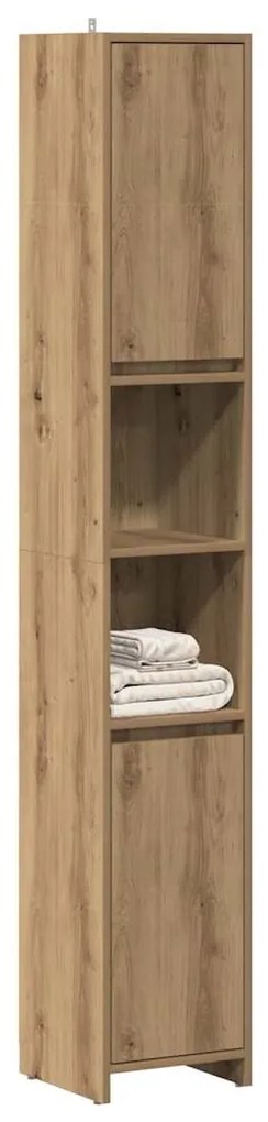 Στήλη Μπάνιου Τεχνίτης Δρυς 30x30x183,5 εκ. Επεξεργασμένο Ξύλο