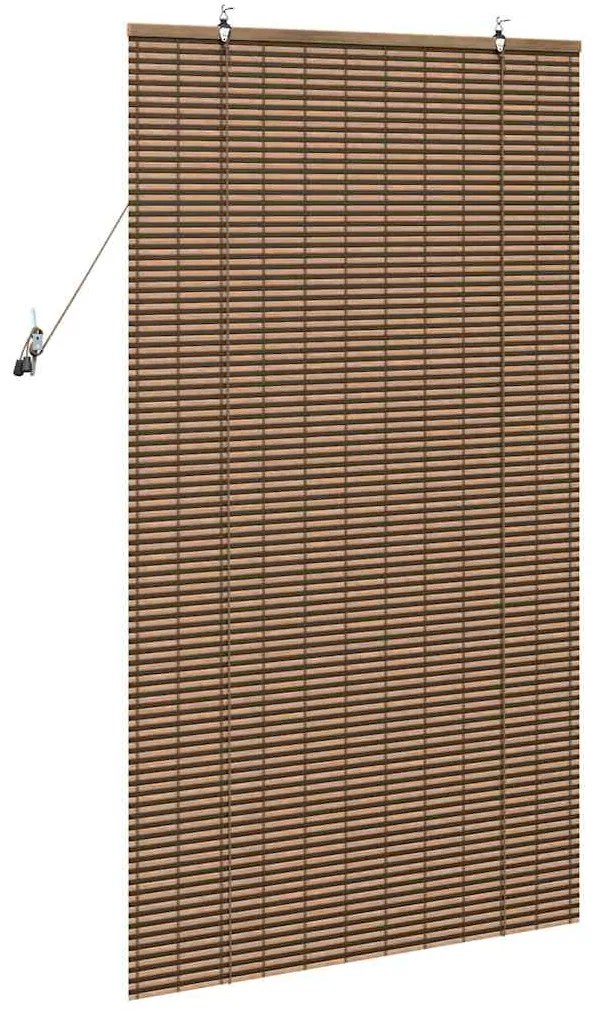 vidaXL Ρολό Παραθύρου με κουρτίνες Καφέ 80 x 160 cm Μπαμπού