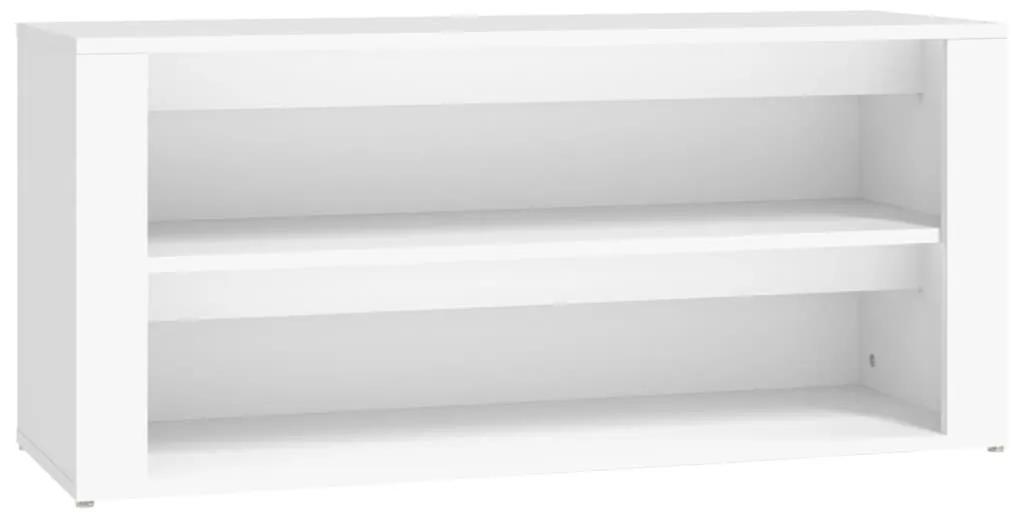 Παπουτσοθήκη Λευκή 100 x 35 x 45 εκ. από Επεξεργασμένο Ξύλο - Λευκό