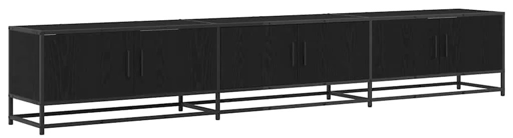 vidaXL Ντουλάπι TV Μαύρη δρυς 240 x 35 x 41 εκ Επεξεργασμένο ξύλο