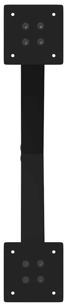 vidaXL Πόδια Τραπεζιού Σαλονιού σε Σχήμα Χ, 2 τεμ. Μαύρο, Ατσάλι 60x(42-43) εκ.