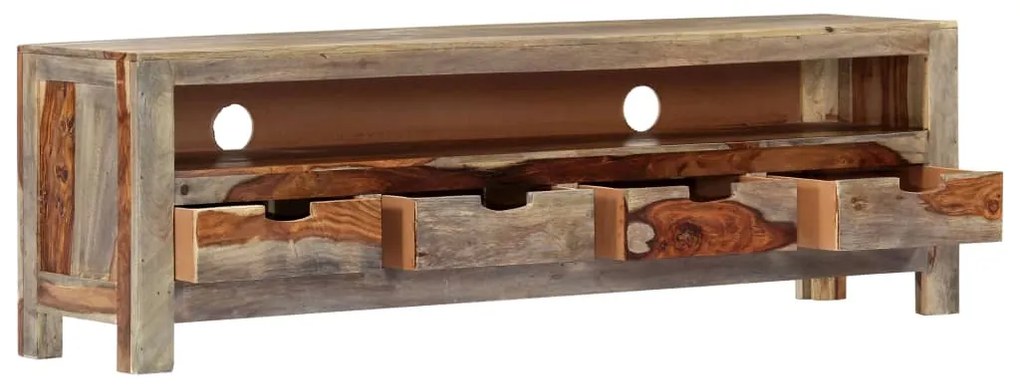 vidaXL Έπιπλο Τηλεόρασης 130 x 30 x 40 εκ. από Μασίφ Ξύλο Ακακίας