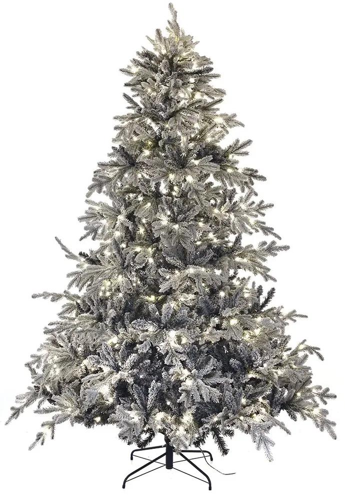 Χριστουγεννιάτικο Δέντρο Με Λαμπάκια Και Χιονισμένο Pre-Lit North Star Πλαστικό- PVC iliadis 210εκ. 78090