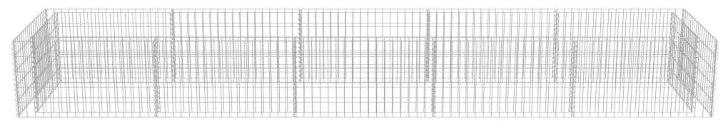 vidaXL Συρματοκιβώτιο-Γλάστρα Υπερυψωμένη 450x90x50 εκ. Γαλβ. Χάλυβας