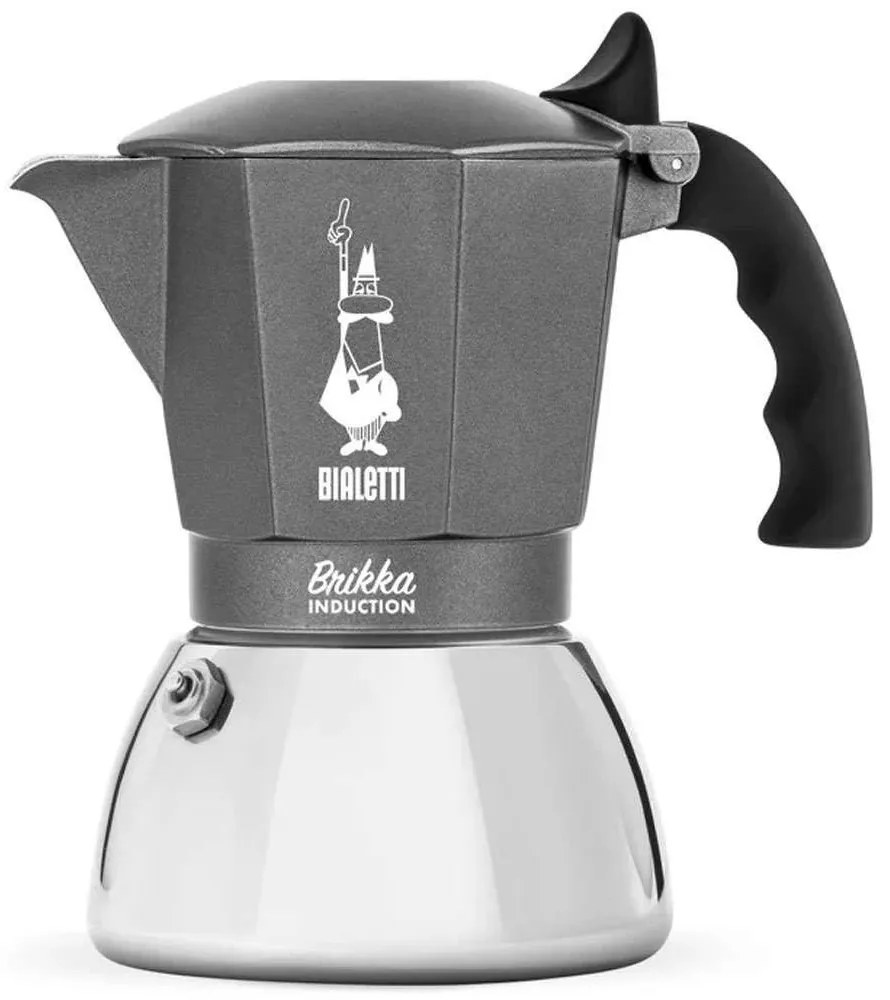 Καφετιέρα Espresso Brikka Induction 209.0007317 160ml Inox-Grey Bialetti Ατσάλι, Αλουμίνιο