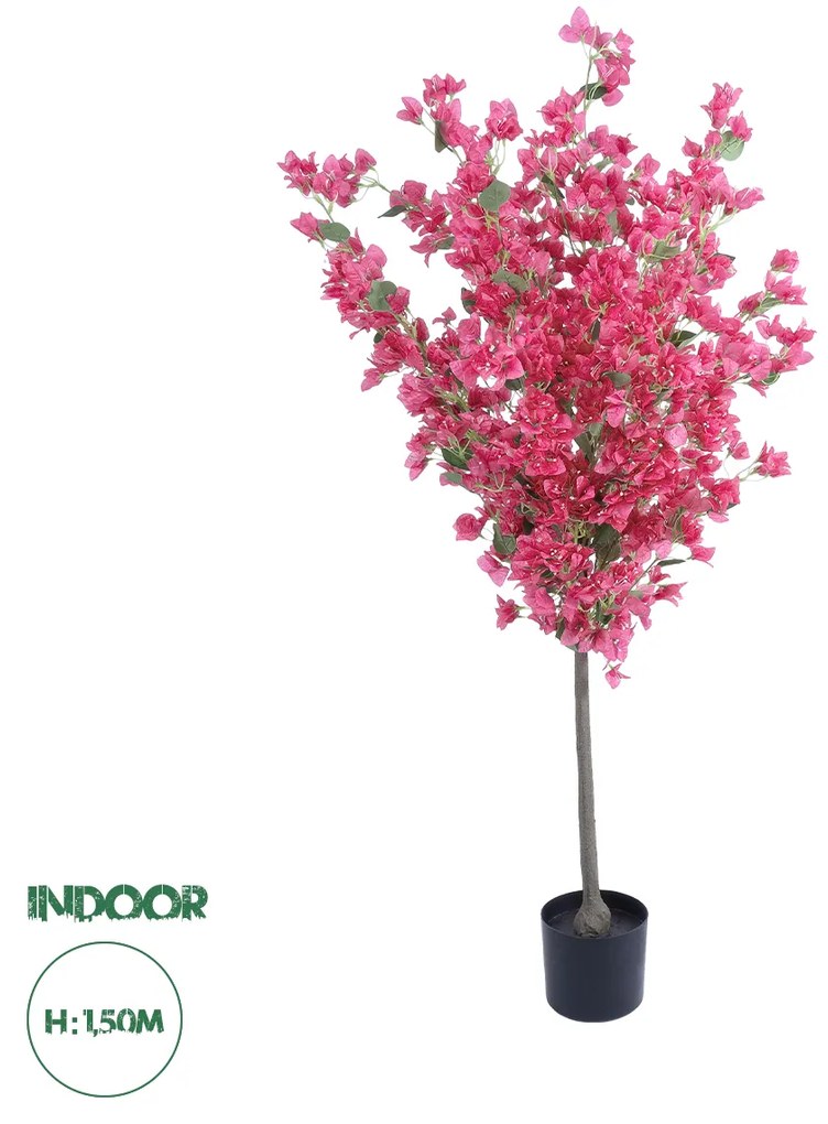 GloboStar® Artificial Garden BOUGAUVILLEA 20664 Τεχνητό Διακοσμητικό Φυτό με Ανθη Μπουκανβίλιας Φουξ Υ150cm