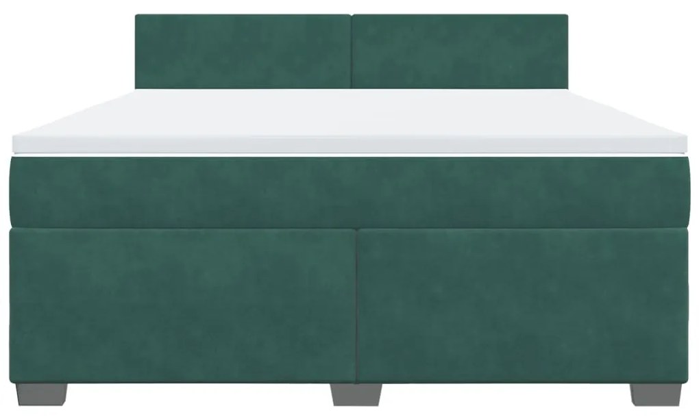 ΚΡΕΒΑΤΙ BOXSPRING ΜΕ ΣΤΡΩΜΑ ΣΚΟΥΡΟ ΠΡΑΣΙΝΟ 180X200ΕΚ. ΒΕΛΟΥΔΙΝΟ 3286375