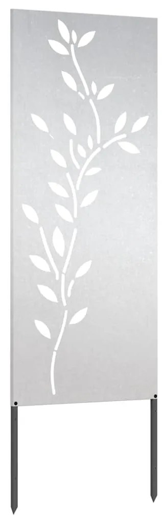 vidaXL Οθόνη Ιδιωτικότητας Κήπου Ασημί 50 x 140 εκ Ανοξείδωτο ατσάλι