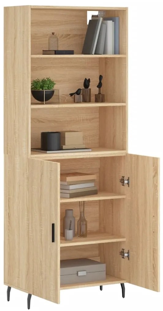 vidaXL Ντουλάπι Sonoma δρυς 69,5 x 34 x 180 εκ. από Επεξεργασμένο Ξύλο