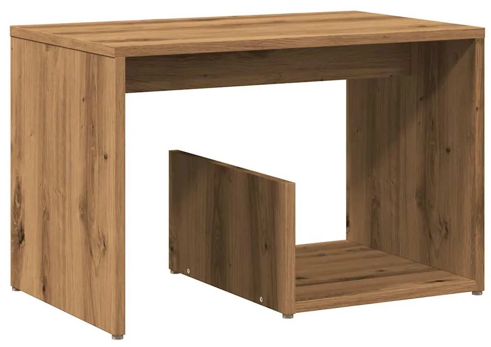 vidaXL Side Table Artisan Oak 59x36x38 cm Κατασκευασμένο ξύλο