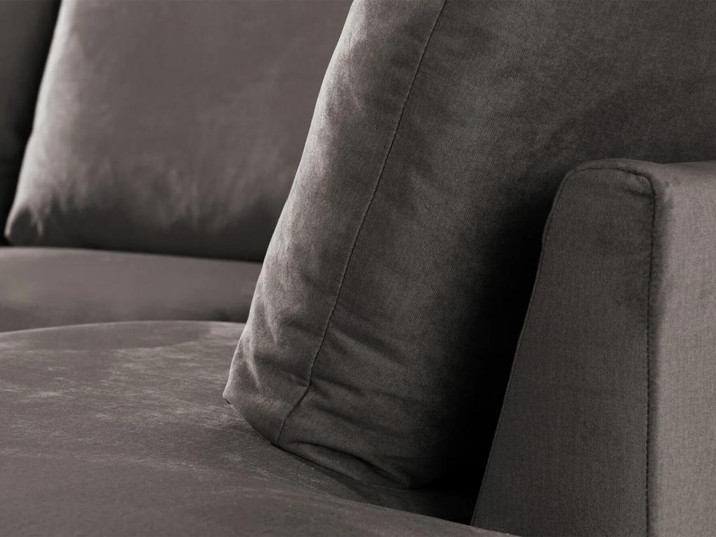 Γωνιακός Καναπές Scandinavian Choice P104, Μαύρο, Σκούρο καφέ, 310x196x89cm, Πόδια: Ξύλο | Epipla1.gr