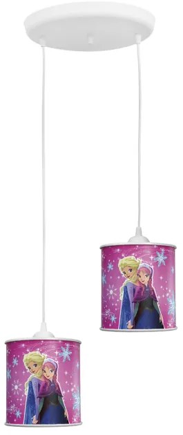 Κρεμαστό Φωτιστικό οροφής δίφωτο KID 2L GIRL Frozen Heronia-36-0017-Ροζ 36-0017