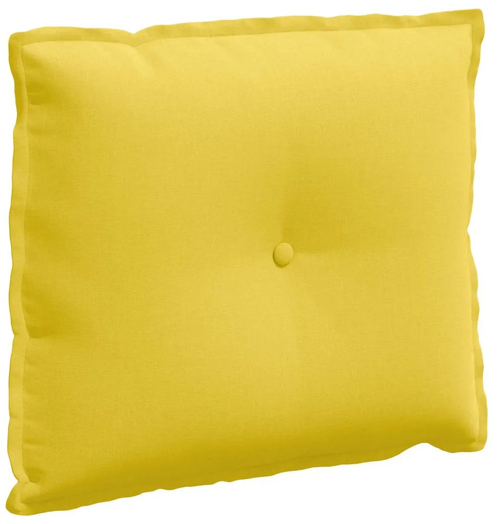 vidaXL Μαξιλάρι Πλάτης Απαλό Κίτρινο 60 x 19 x 50 εκ ύφασμα
