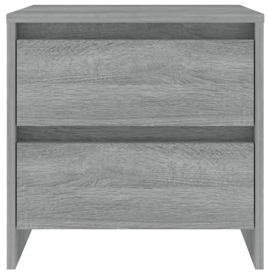 vidaXL Κομοδίνα 2 τεμ. Γκρι Sonoma 45 x 34,5 x 44,5 εκ. Μοριοσανίδα