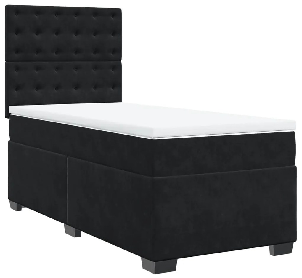 ΚΡΕΒΑΤΙ BOXSPRING ΜΕ ΣΤΡΩΜΑ ΜΑΥΡΟ 90X200 ΕΚ. ΒΕΛΟΥΔΙΝΟ 3290824