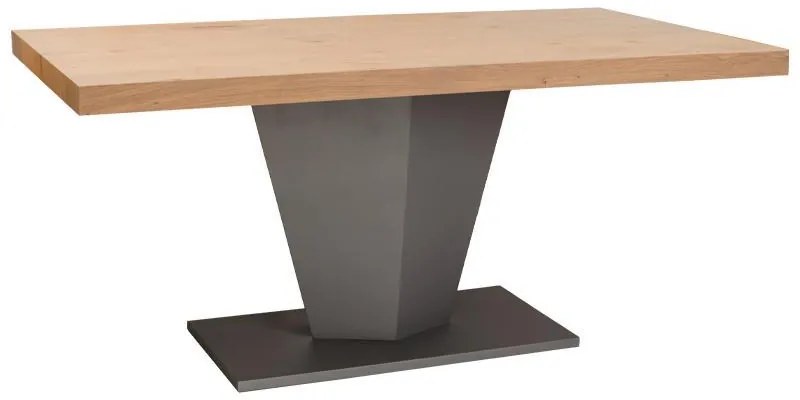 Τραπέζι Τραπεζαρίας Lisbon Fylliana με Καπλαμά Δρυός Ρουστίκ 170x90x75 εκ.