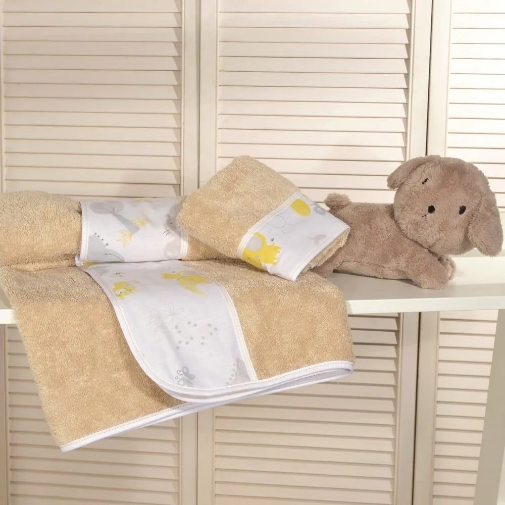 Πετσέτες Βρεφικές Σχέδιο 203 (Σετ 2τμχ) Beige Baby Oliver Σετ Πετσέτες 70x120cm 100% Βαμβάκι