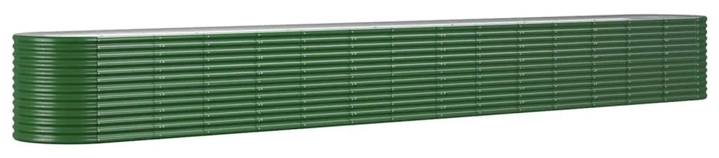 vidaXL Ζαρντινιέρα Πράσινη 620x80x68 εκ Ατσάλι με Ηλεκτρ. Βαφή Πούδρας