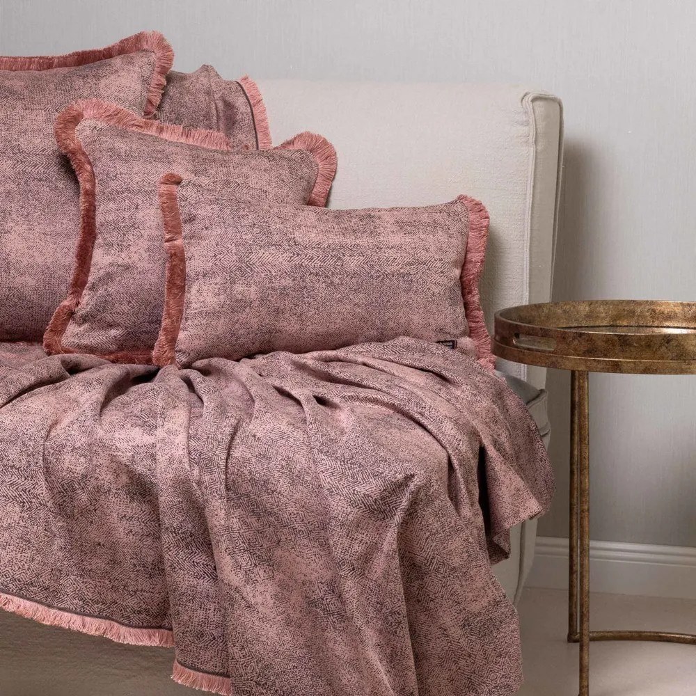 Ριχτάρι Kedros Apple-Brown Aslanis Home Πολυθρόνα 180x180cm Βαμβάκι-Πολυέστερ