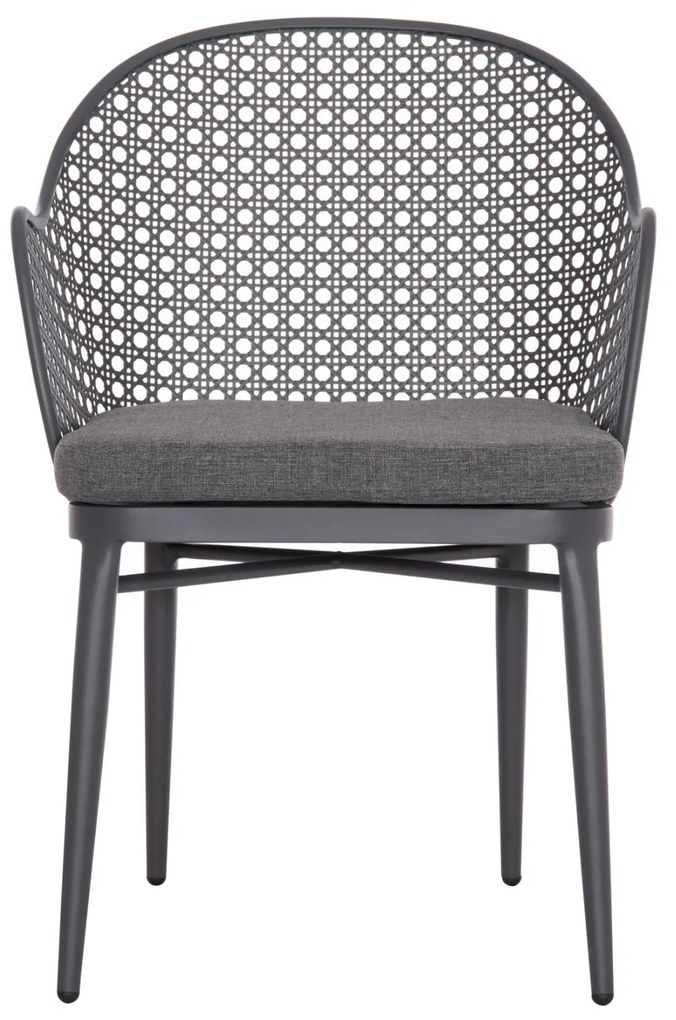 Καρέκλα - Πολυθρόνα OREGO C6268.01 Σκούρο Γκρί Αλουμινίου με Μαξιλάρι 56x59x81Υεκ. 56x59x81 εκ.