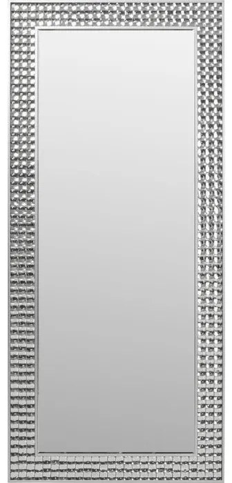 Καθρέφτης Τοίχου Crystals Ασημί 80x2x180 εκ. - Ασημί