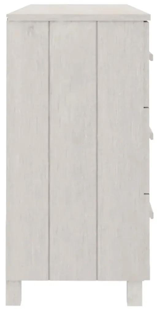 Συρταριέρα HAMAR Λευκό 113 x 40 x 80 εκ. από Μασίφ Ξύλο Πεύκου - Λευκό