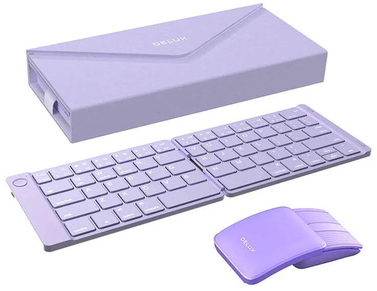 Set Wireless foldable Keyboard Delux KF10 and mouse MF10PRO