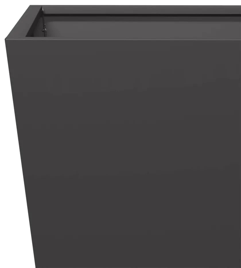 vidaXL Ζαρντινιέρα Κήπου Μαύρο 50 x 50 x 50 εκ από Ατσάλι