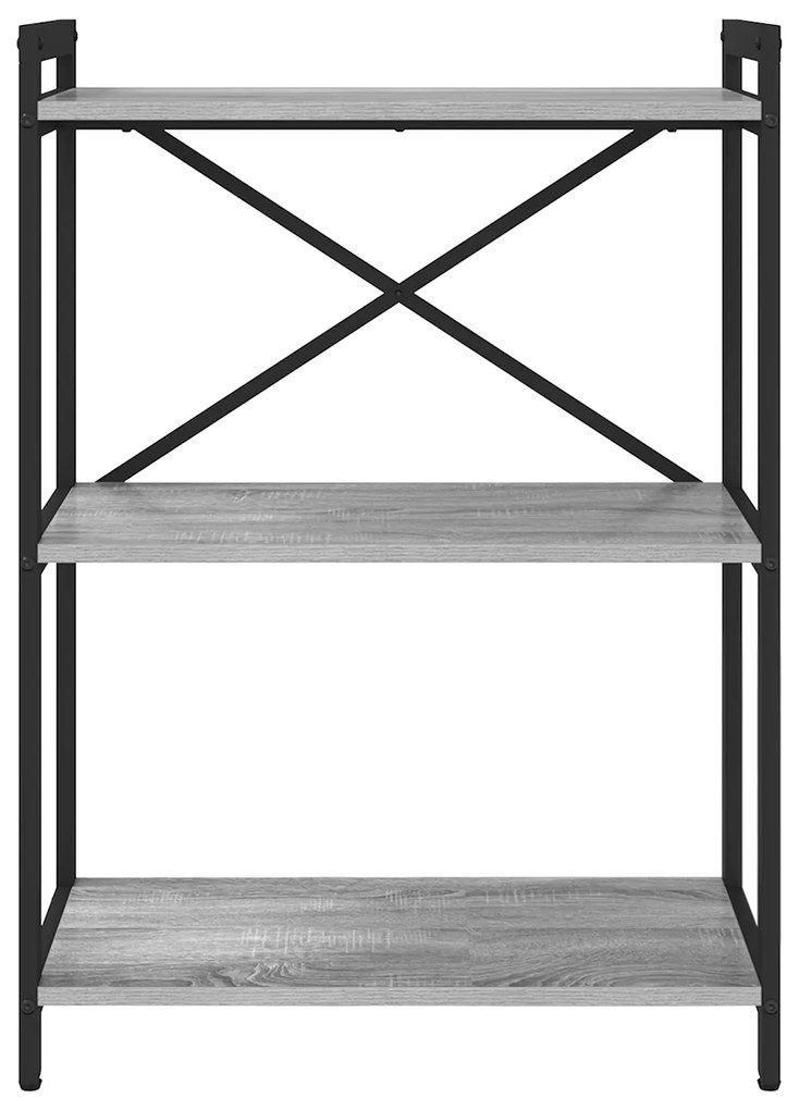 vidaXL Βιβλιοθήκη Γκρι sonoma 60 x 30 x 83 εκ Επεξεργασμένο ξύλο