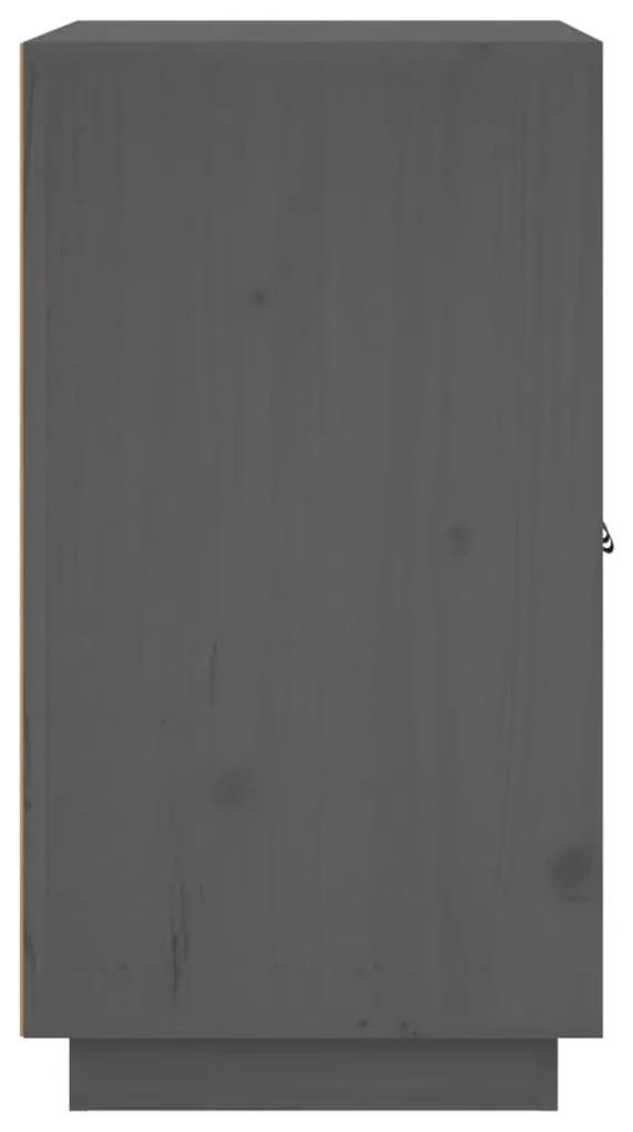 Μπουφές Γκρι 65,5x40x75 εκ. από Μασίφ Ξύλο Πεύκου - Γκρι