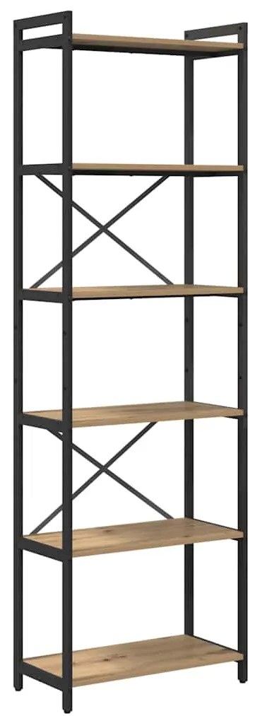 vidaXL Βιβλιοθήκη artisan δρυς 60 x 30 x 188 εκ Επεξεργασμένο ξύλο